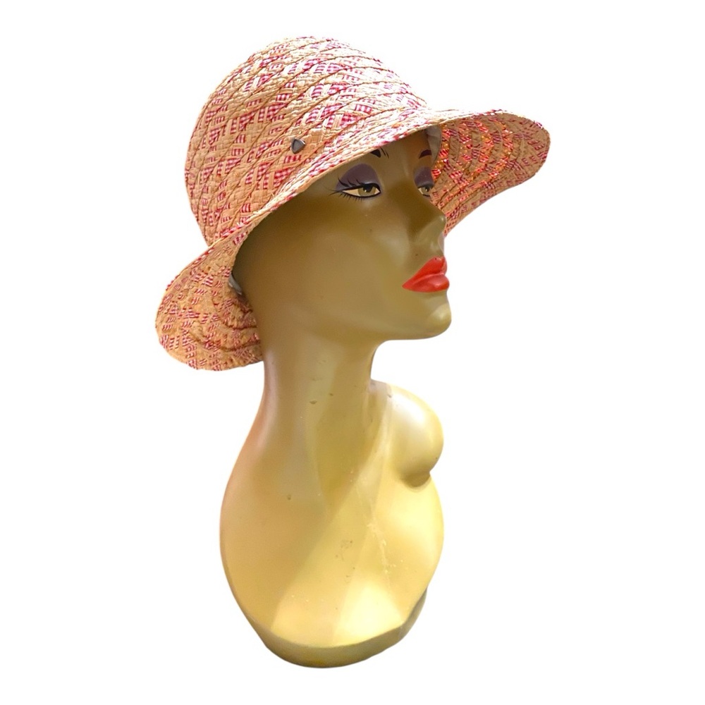 Liz Claiborne Pink and Tan Sun Hat